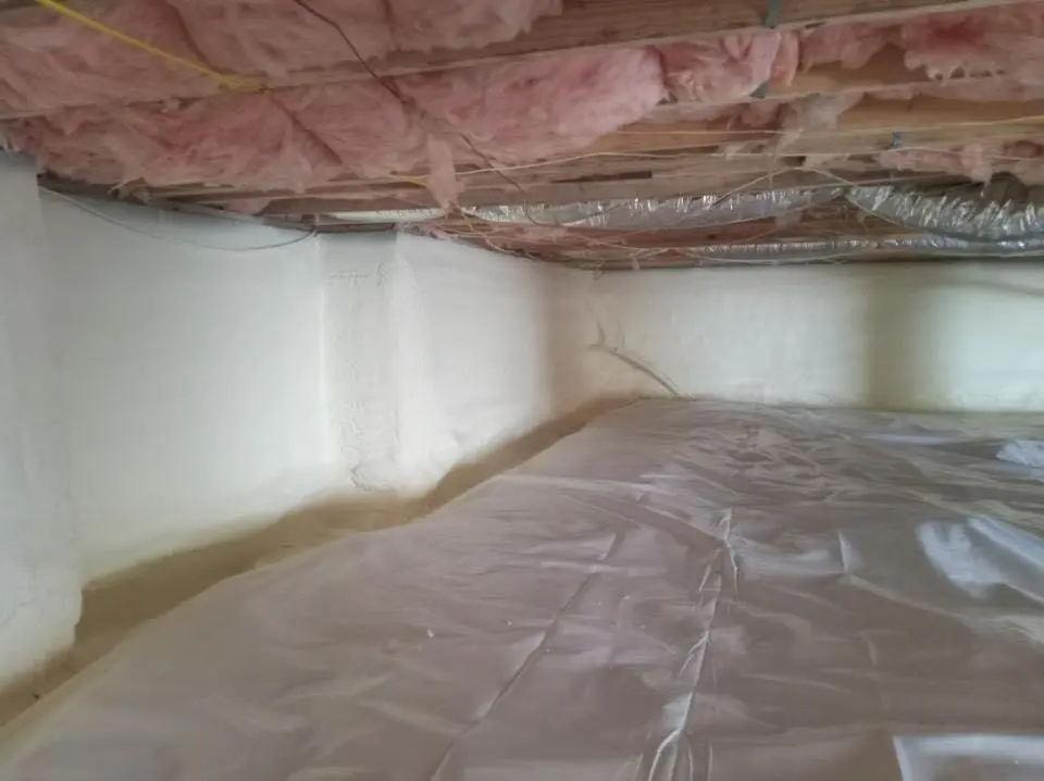 Crawl space encapsulation with closed-cell spray foam for Roof Maintenance in Woodlawn