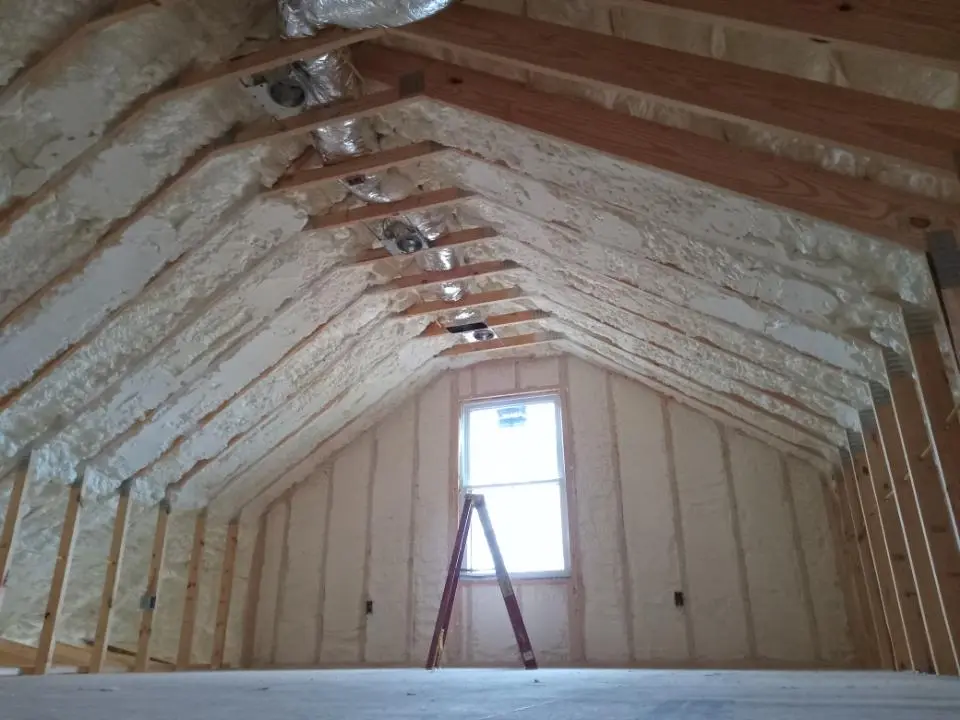 Spray foam roofing application for Crawl Space Insulation project in Woodlawn